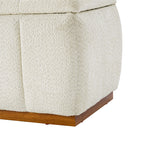 Modern Chenille Storage Bench - No-Assembly Upholstered Seat