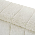 Modern Chenille Storage Bench - No-Assembly Upholstered Seat
