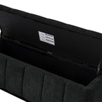 Modern Chenille Storage Bench - No-Assembly Upholstered Seat