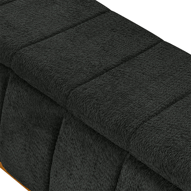Modern Chenille Storage Bench - No-Assembly Upholstered Seat