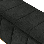 Modern Chenille Storage Bench - No-Assembly Upholstered Seat