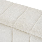 Modern Chenille Storage Bench - No-Assembly Upholstered Seat