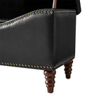 Abner Traditional Upholstered Storage Bench with Button Tufting