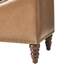 Abner Traditional Upholstered Storage Bench with Button Tufting