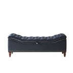 Abner Traditional Upholstered Storage Bench with Button Tufting