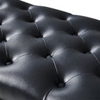 Abner Traditional Upholstered Storage Bench with Button Tufting