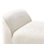 Diana 57 Wide Modern Chenille Upholstered Bench with Piped Edges and Foam Cushion