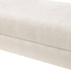 Diana 57 Wide Modern Chenille Upholstered Bench with Piped Edges and Foam Cushion