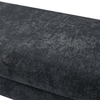 Diana 57 Wide Modern Chenille Upholstered Bench with Piped Edges and Foam Cushion