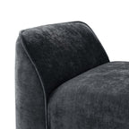 Diana 57 Wide Modern Chenille Upholstered Bench with Piped Edges and Foam Cushion