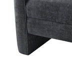 Diana 57 Wide Modern Chenille Upholstered Bench with Piped Edges and Foam Cushion