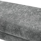 Diana 57 Wide Modern Chenille Upholstered Bench with Piped Edges and Foam Cushion