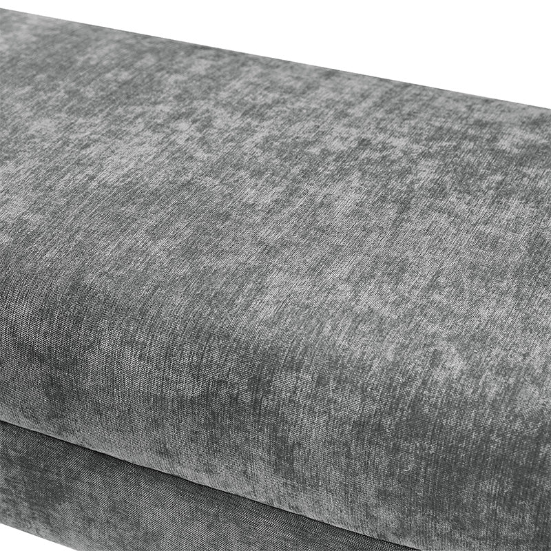 Diana 57 Wide Modern Chenille Upholstered Bench with Piped Edges and Foam Cushion