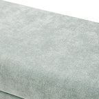 Diana 57 Wide Modern Chenille Upholstered Bench with Piped Edges and Foam Cushion