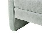 Diana 57 Wide Modern Chenille Upholstered Bench with Piped Edges and Foam Cushion
