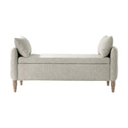 Octavia Upholstered Storage Bench with Turned Wood Legs