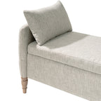 Octavia Upholstered Storage Bench with Turned Wood Legs