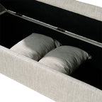 Octavia Upholstered Storage Bench with Turned Wood Legs