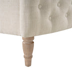 Octavia Upholstered Storage Bench with Turned Wood Legs