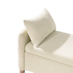 Octavia Upholstered Storage Bench with Turned Wood Legs