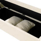 Octavia Upholstered Storage Bench with Turned Wood Legs