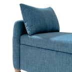 Octavia Upholstered Storage Bench with Turned Wood Legs