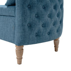 Octavia Upholstered Storage Bench with Turned Wood Legs