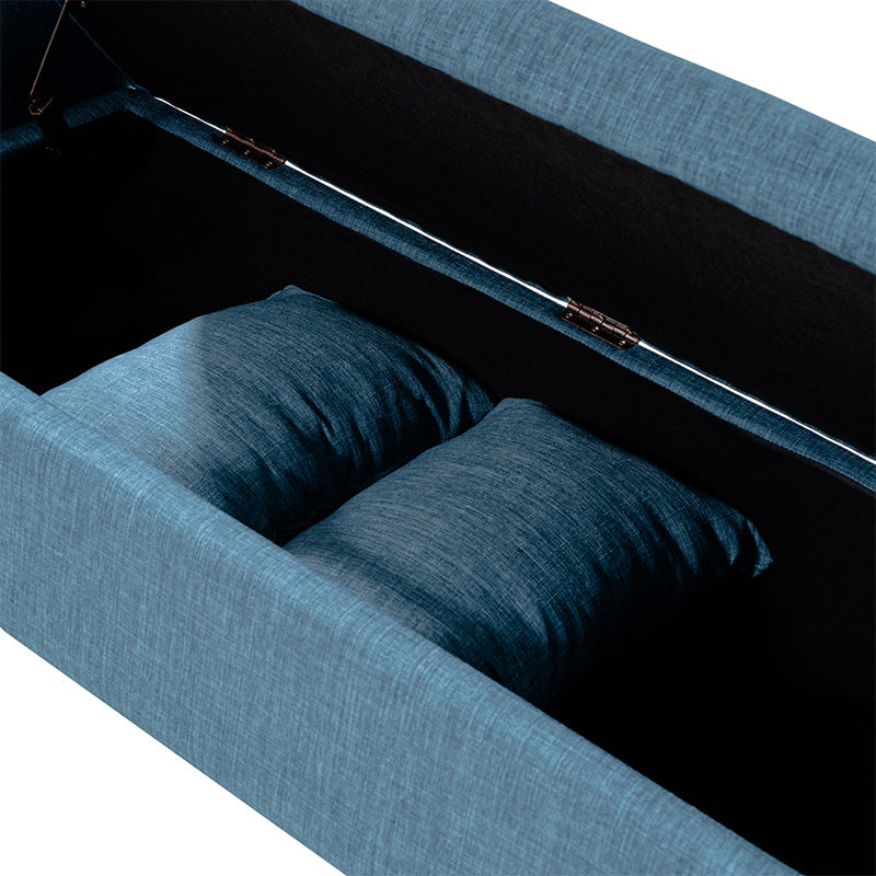 Octavia Upholstered Storage Bench with Turned Wood Legs