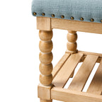 Felipa Farmhouse Rustic Wood Bench with Upholstered Seat and Storage Shelf