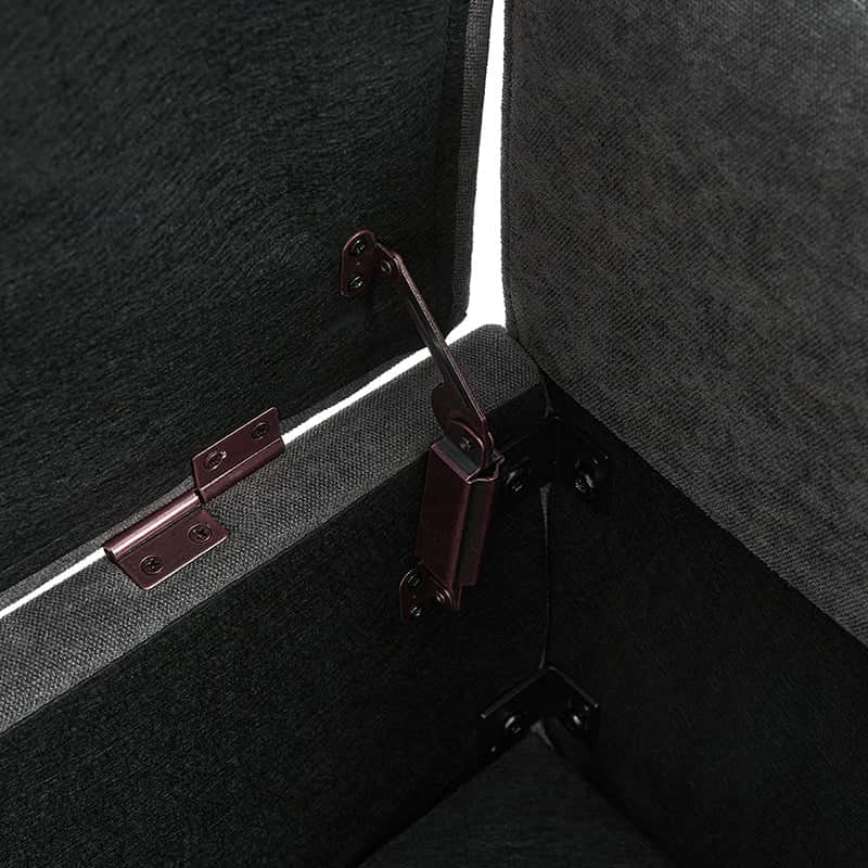 Benito 59.4 Wide End of Bed Storage Couch Bench with Two Throw Pillows