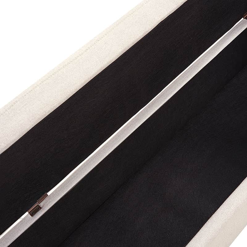 Benito 59.4 Wide End of Bed Storage Couch Bench with Two Throw Pillows