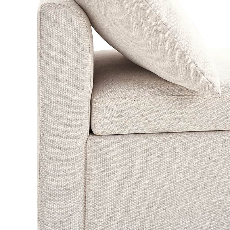 Benito 59.4 Wide End of Bed Storage Couch Bench with Two Throw Pillows