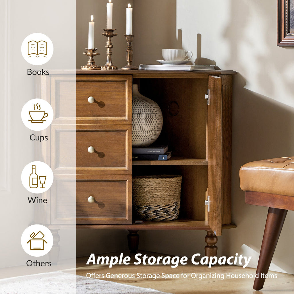 Belle Multifunctional Corner Storage Cabinet