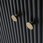 Modern Fluted Solid Wood 32 Tall 2 Door Accent Cabinet with Cable Management & Adjustable Shelf