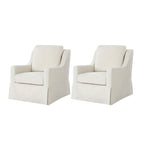 Stanley Glider Slipcovered Swivel Chair with Slope Arm(Optional Types)