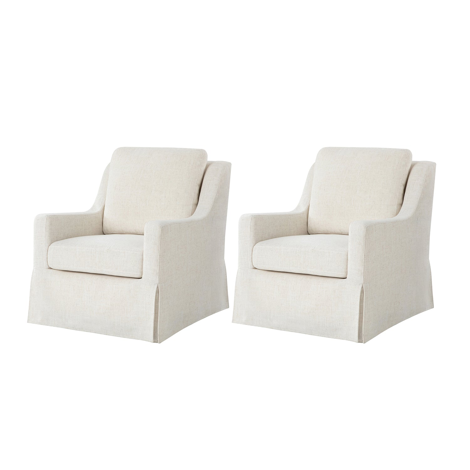 Stanley Glider Slipcovered Swivel Chair with Slope Arm(Optional Types)