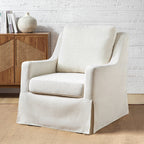 Stanley Glider Slipcovered Swivel Chair with Slope Arm(Optional Types)