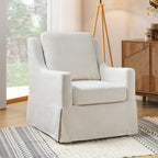 Stanley Glider Slipcovered Swivel Chair with Slope Arm(Optional Types)