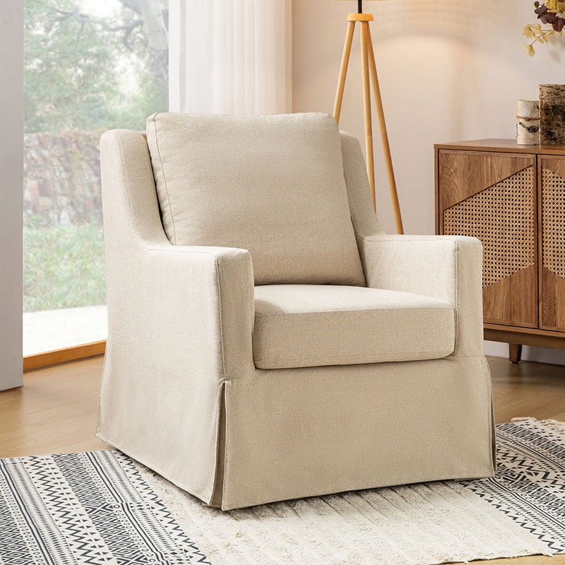 Stanley Glider Slipcovered Swivel Chair with Slope Arm(Optional Types)