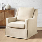 Stanley Glider Slipcovered Swivel Chair with Slope Arm(Optional Types)
