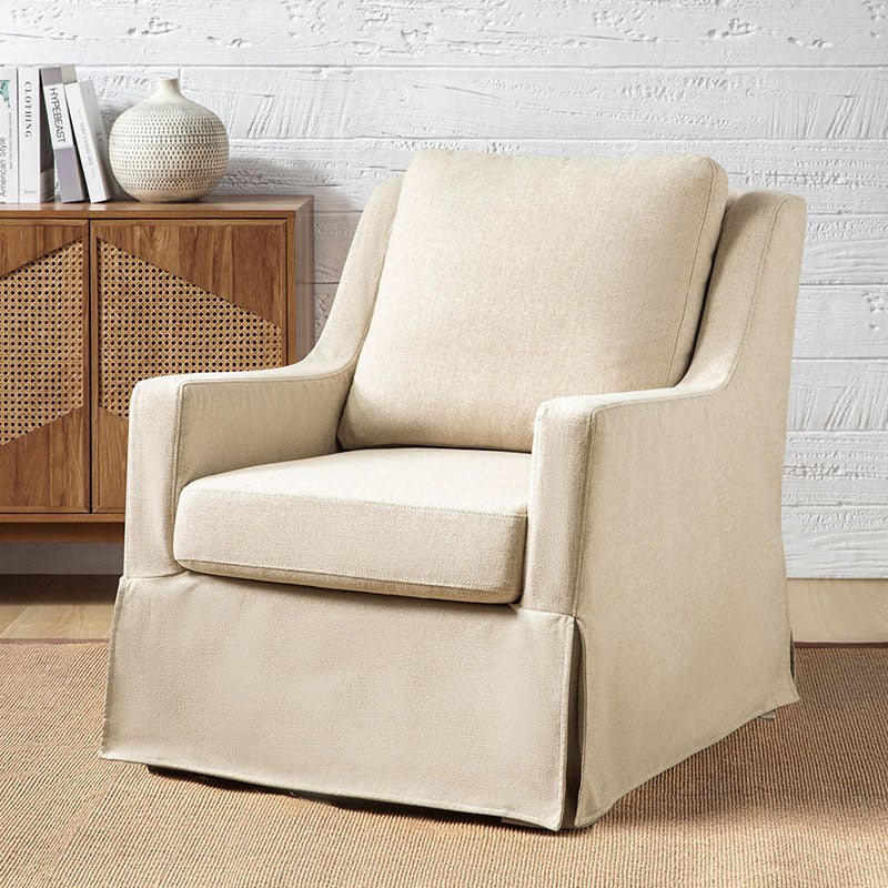 Stanley Glider Slipcovered Swivel Chair with Slope Arm(Optional Types)