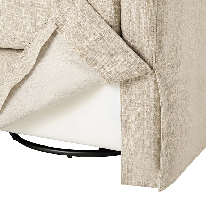 Stanley Glider Slipcovered Swivel Chair with Slope Arm(Optional Types)