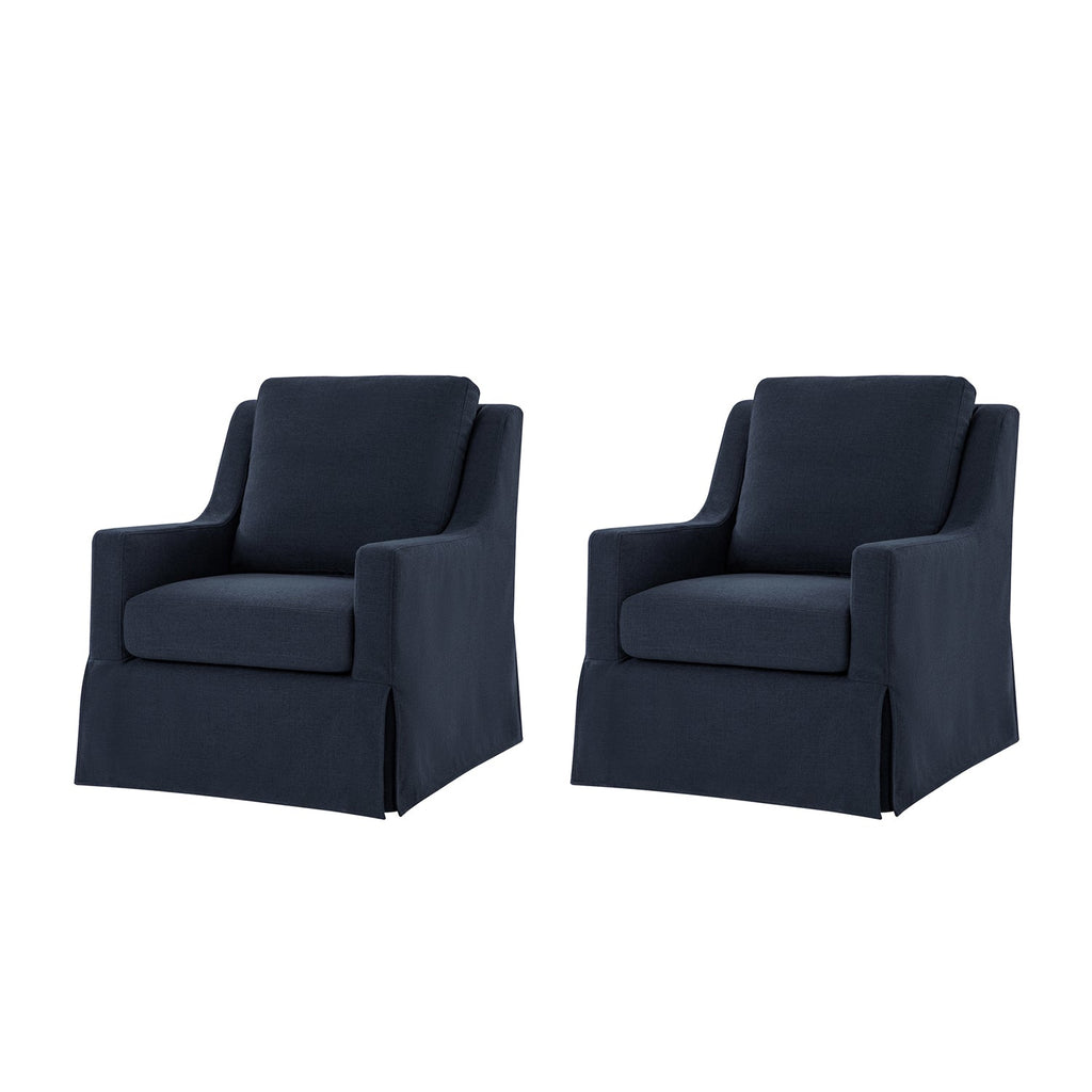 Stanley Glider Slipcovered Swivel Chair with Slope Arm(Optional Types)