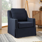 Stanley Glider Slipcovered Swivel Chair with Slope Arm(Optional Types)