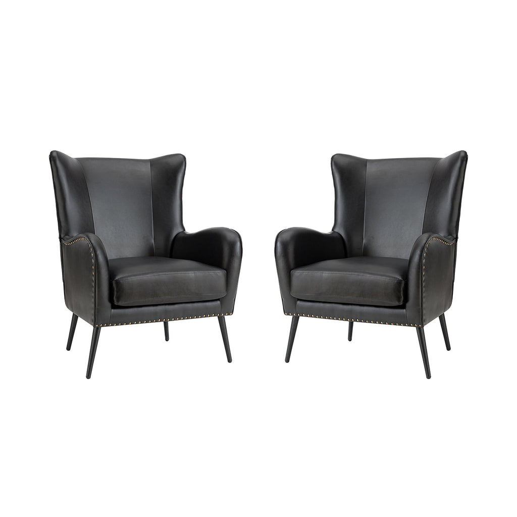 Shepherd Wingback Vegan Leather Armchair(Optional Types)