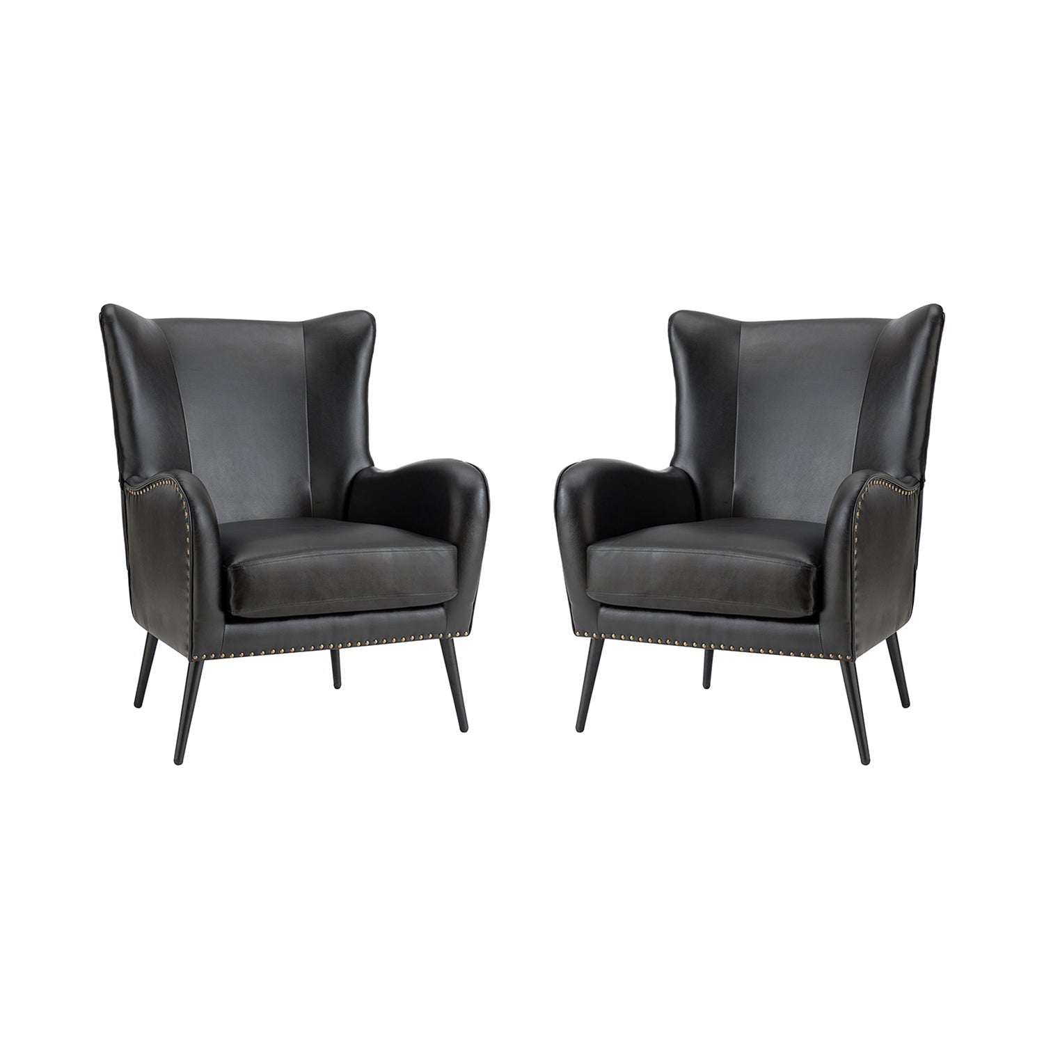 Shepherd Wingback Vegan Leather Armchair(Optional Types)