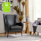 Shepherd Wingback Vegan Leather Armchair(Optional Types)
