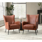 Shepherd Wingback Vegan Leather Armchair(Optional Types)