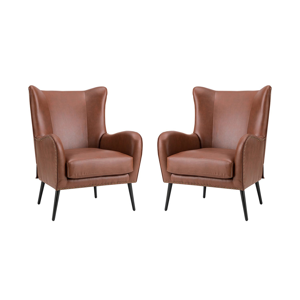 Shepherd Wingback Vegan Leather Armchair(Optional Types)