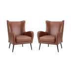 Shepherd Wingback Vegan Leather Armchair(Optional Types)